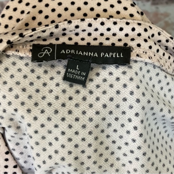 Adrianna Papell Blouse Short Sleeve Pink Sz Large - Picture 7 of 8